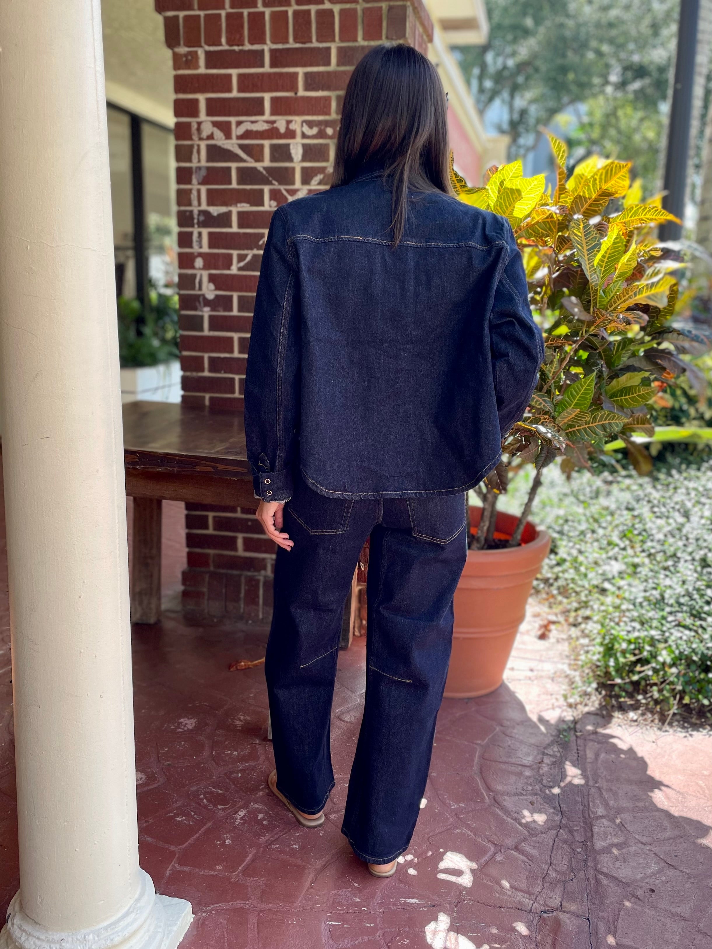 Beau Seamed Crescent Raw Jean