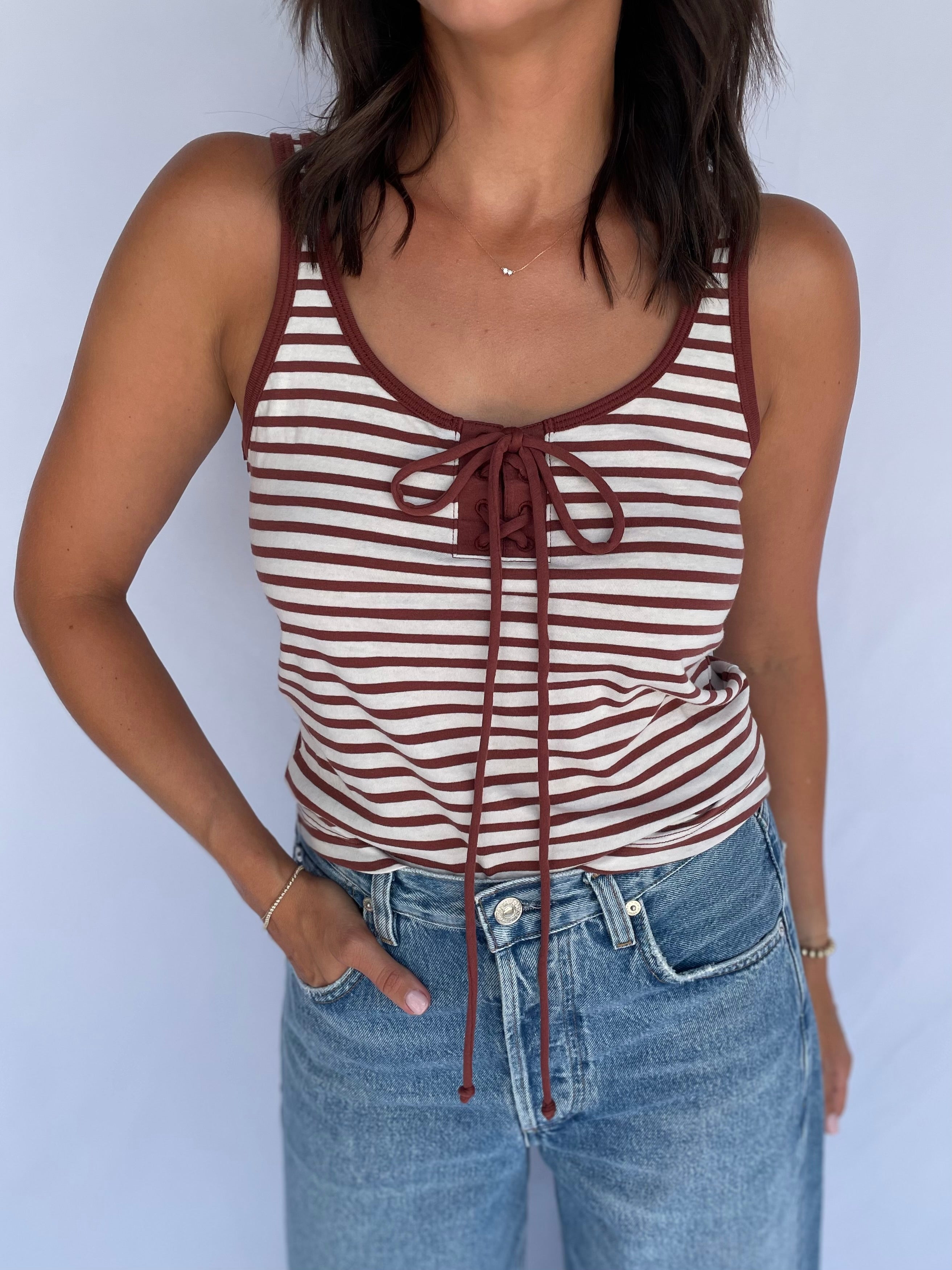 Jill Lace Up Top